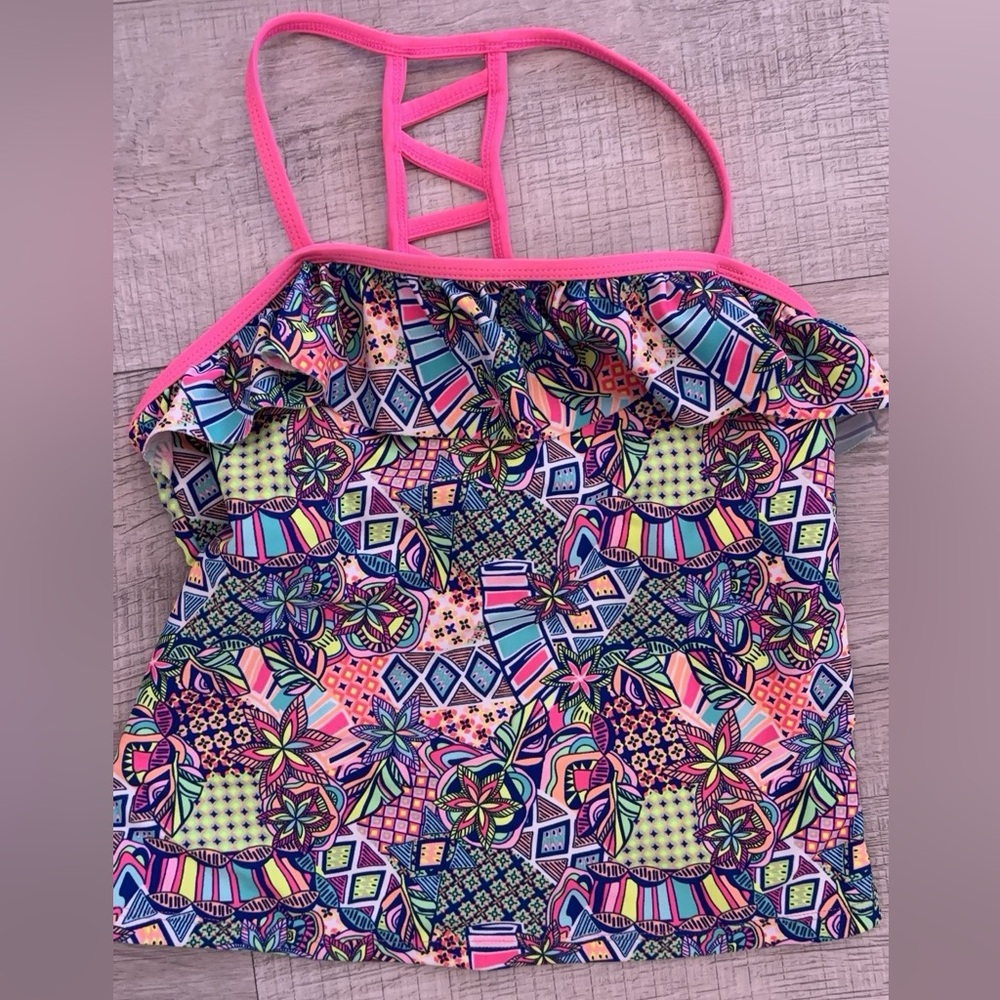 Colorful Geometric Print Swimsuit